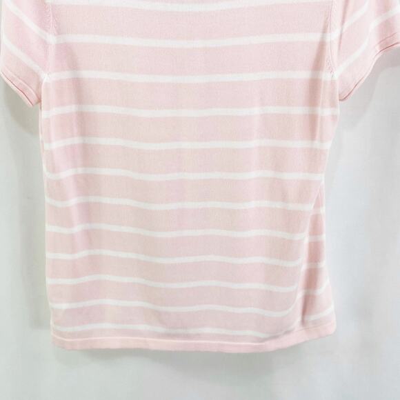 MERCER STREET STUDIO Pink Striped Scoop Neck Tee - Picture 4 of 10
